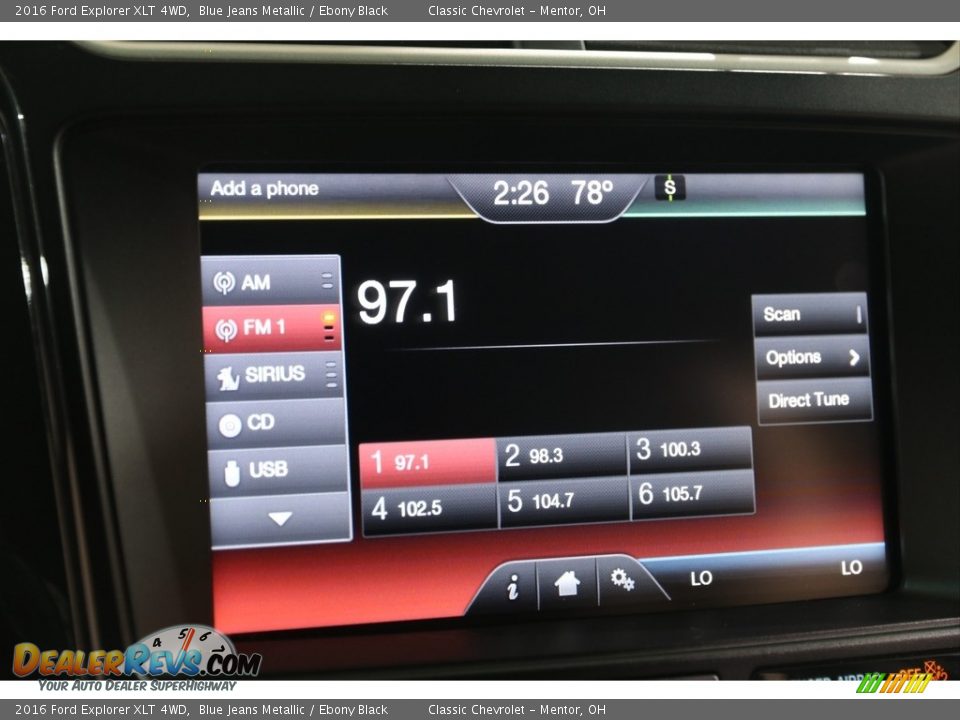 2016 Ford Explorer XLT 4WD Blue Jeans Metallic / Ebony Black Photo #11