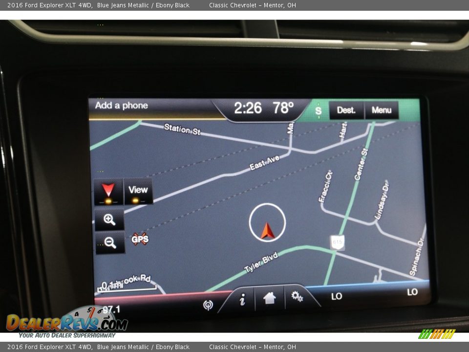 2016 Ford Explorer XLT 4WD Blue Jeans Metallic / Ebony Black Photo #13