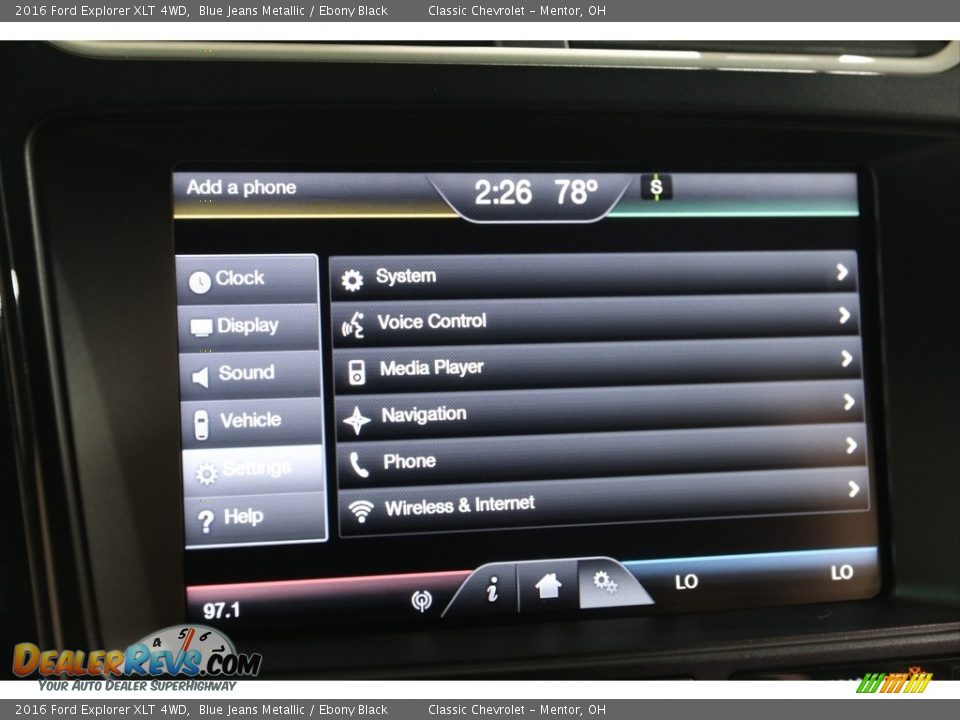 2016 Ford Explorer XLT 4WD Blue Jeans Metallic / Ebony Black Photo #14