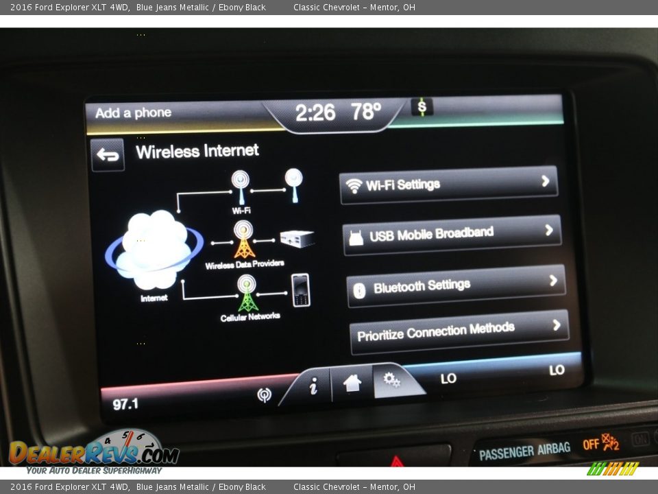 2016 Ford Explorer XLT 4WD Blue Jeans Metallic / Ebony Black Photo #15