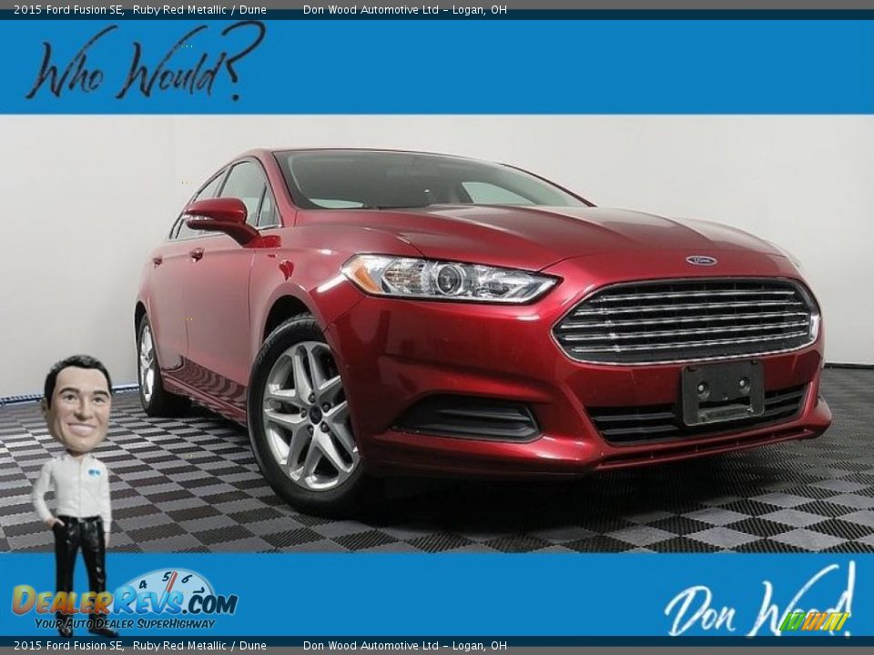 2015 Ford Fusion SE Ruby Red Metallic / Dune Photo #1