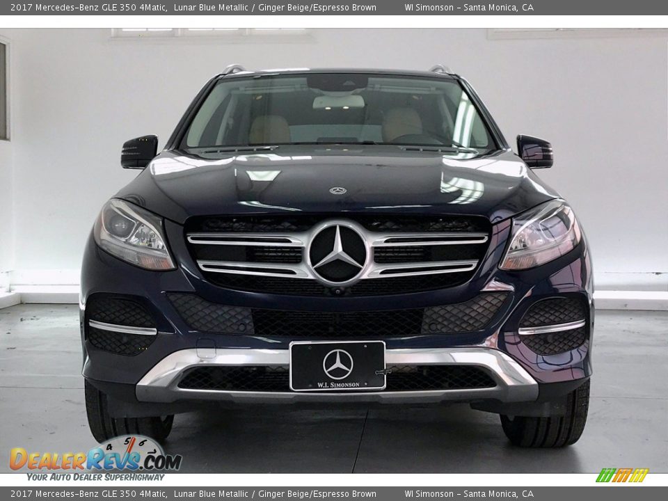 2017 Mercedes-Benz GLE 350 4Matic Lunar Blue Metallic / Ginger Beige/Espresso Brown Photo #2