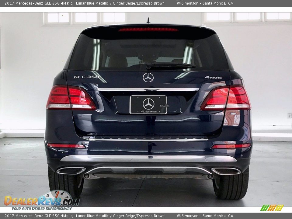 2017 Mercedes-Benz GLE 350 4Matic Lunar Blue Metallic / Ginger Beige/Espresso Brown Photo #3