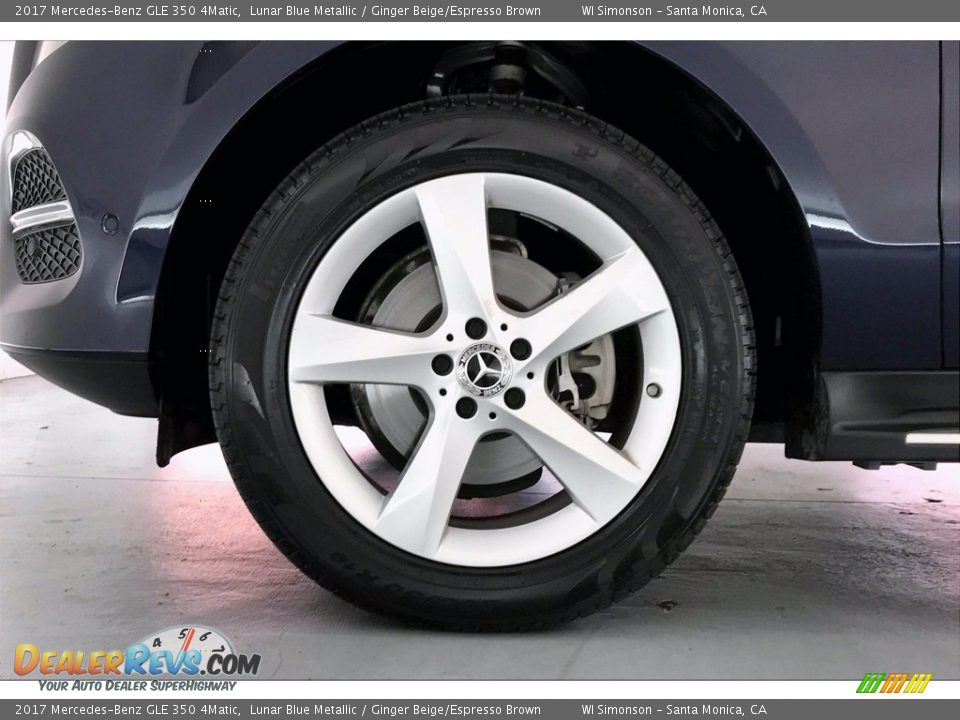 2017 Mercedes-Benz GLE 350 4Matic Lunar Blue Metallic / Ginger Beige/Espresso Brown Photo #8