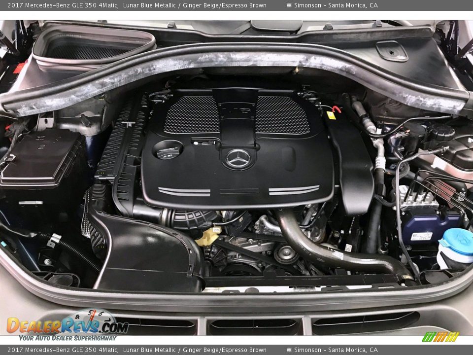 2017 Mercedes-Benz GLE 350 4Matic Lunar Blue Metallic / Ginger Beige/Espresso Brown Photo #9