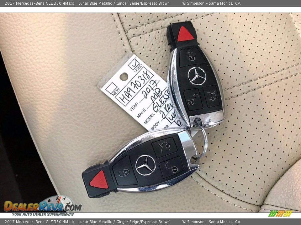 2017 Mercedes-Benz GLE 350 4Matic Lunar Blue Metallic / Ginger Beige/Espresso Brown Photo #11