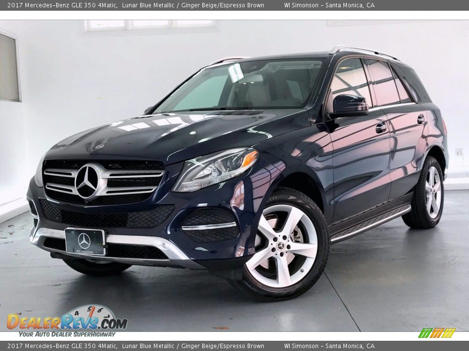 2017 Mercedes-Benz GLE 350 4Matic Lunar Blue Metallic / Ginger Beige/Espresso Brown Photo #12