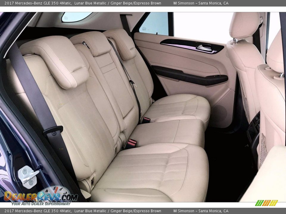 2017 Mercedes-Benz GLE 350 4Matic Lunar Blue Metallic / Ginger Beige/Espresso Brown Photo #13