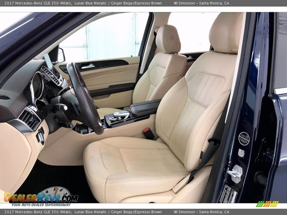 2017 Mercedes-Benz GLE 350 4Matic Lunar Blue Metallic / Ginger Beige/Espresso Brown Photo #14