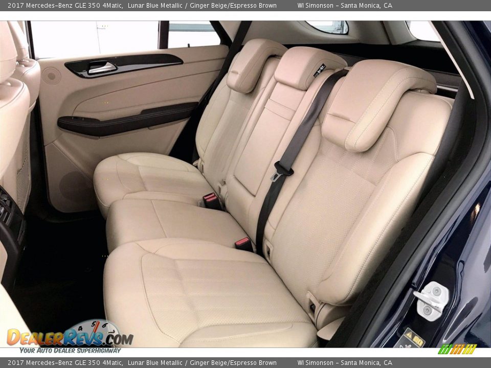 2017 Mercedes-Benz GLE 350 4Matic Lunar Blue Metallic / Ginger Beige/Espresso Brown Photo #15