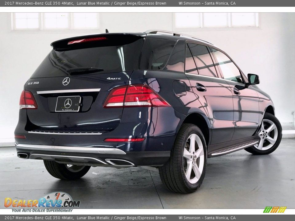 2017 Mercedes-Benz GLE 350 4Matic Lunar Blue Metallic / Ginger Beige/Espresso Brown Photo #16