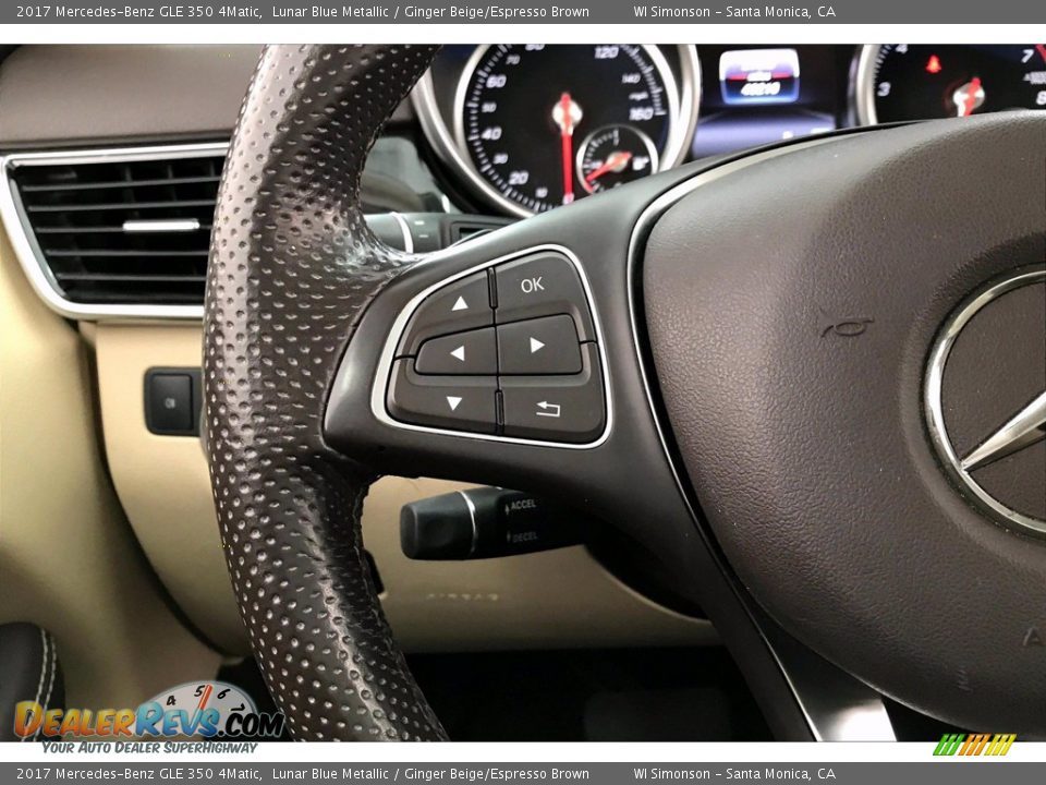 2017 Mercedes-Benz GLE 350 4Matic Lunar Blue Metallic / Ginger Beige/Espresso Brown Photo #18