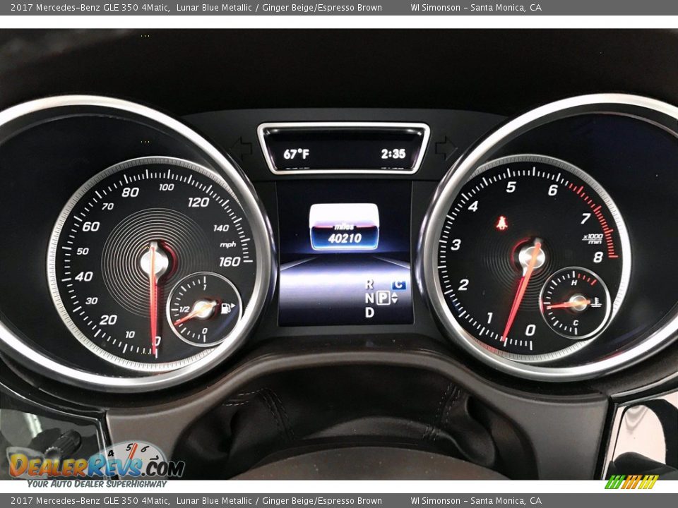 2017 Mercedes-Benz GLE 350 4Matic Lunar Blue Metallic / Ginger Beige/Espresso Brown Photo #20