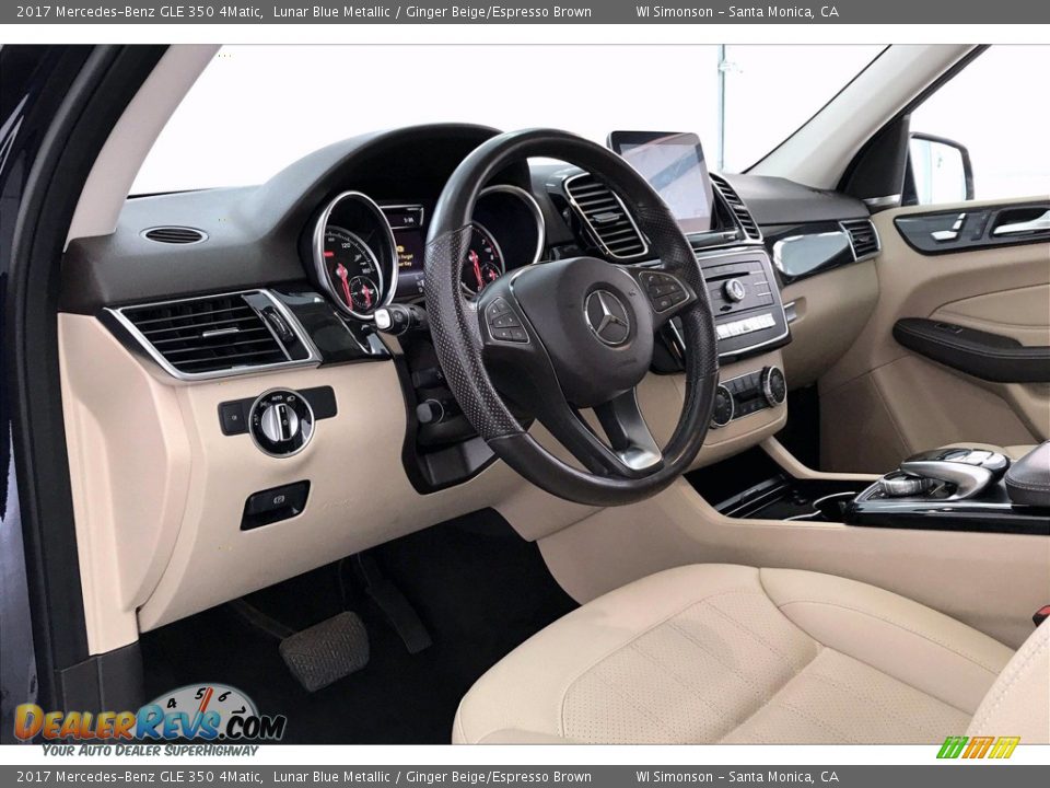 2017 Mercedes-Benz GLE 350 4Matic Lunar Blue Metallic / Ginger Beige/Espresso Brown Photo #22