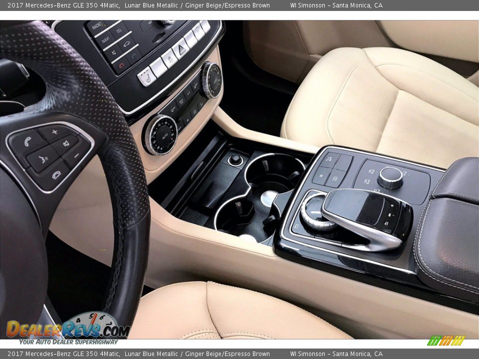 2017 Mercedes-Benz GLE 350 4Matic Lunar Blue Metallic / Ginger Beige/Espresso Brown Photo #23
