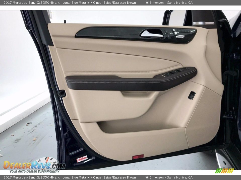 2017 Mercedes-Benz GLE 350 4Matic Lunar Blue Metallic / Ginger Beige/Espresso Brown Photo #25