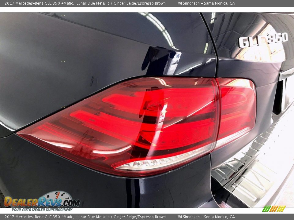 2017 Mercedes-Benz GLE 350 4Matic Lunar Blue Metallic / Ginger Beige/Espresso Brown Photo #26