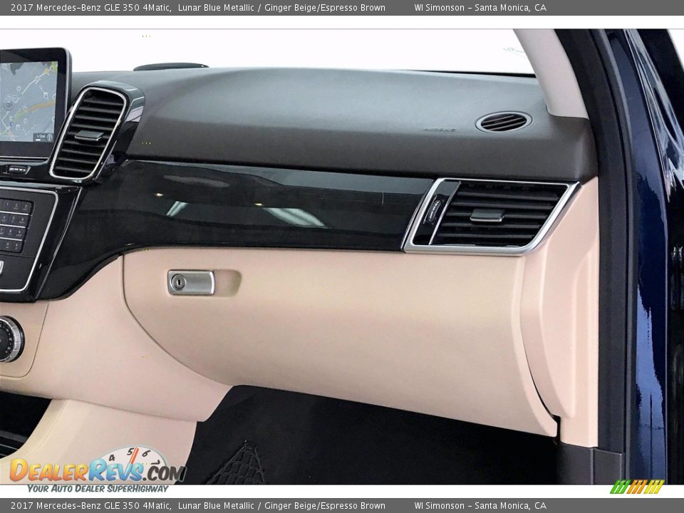 2017 Mercedes-Benz GLE 350 4Matic Lunar Blue Metallic / Ginger Beige/Espresso Brown Photo #28