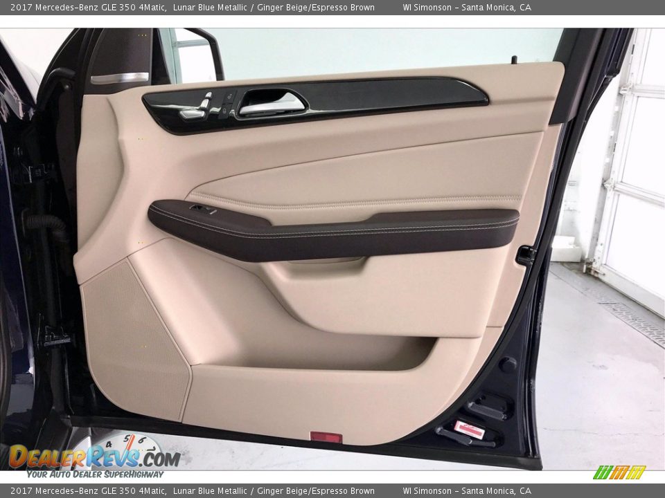 2017 Mercedes-Benz GLE 350 4Matic Lunar Blue Metallic / Ginger Beige/Espresso Brown Photo #30