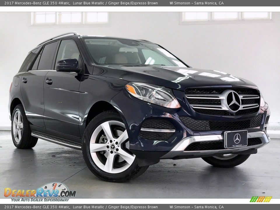2017 Mercedes-Benz GLE 350 4Matic Lunar Blue Metallic / Ginger Beige/Espresso Brown Photo #34