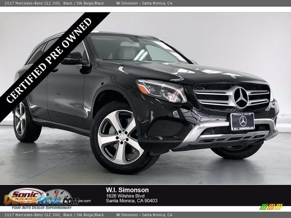 2017 Mercedes-Benz GLC 300 Black / Silk Beige/Black Photo #1
