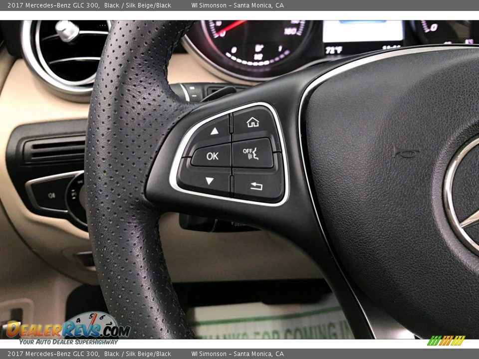 2017 Mercedes-Benz GLC 300 Black / Silk Beige/Black Photo #18