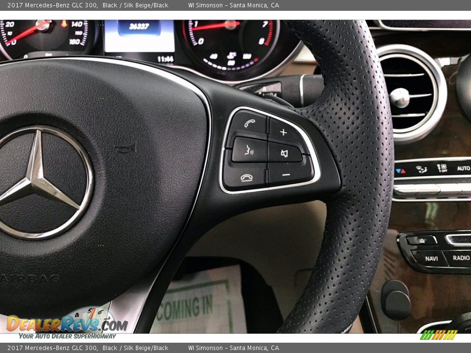 2017 Mercedes-Benz GLC 300 Black / Silk Beige/Black Photo #19