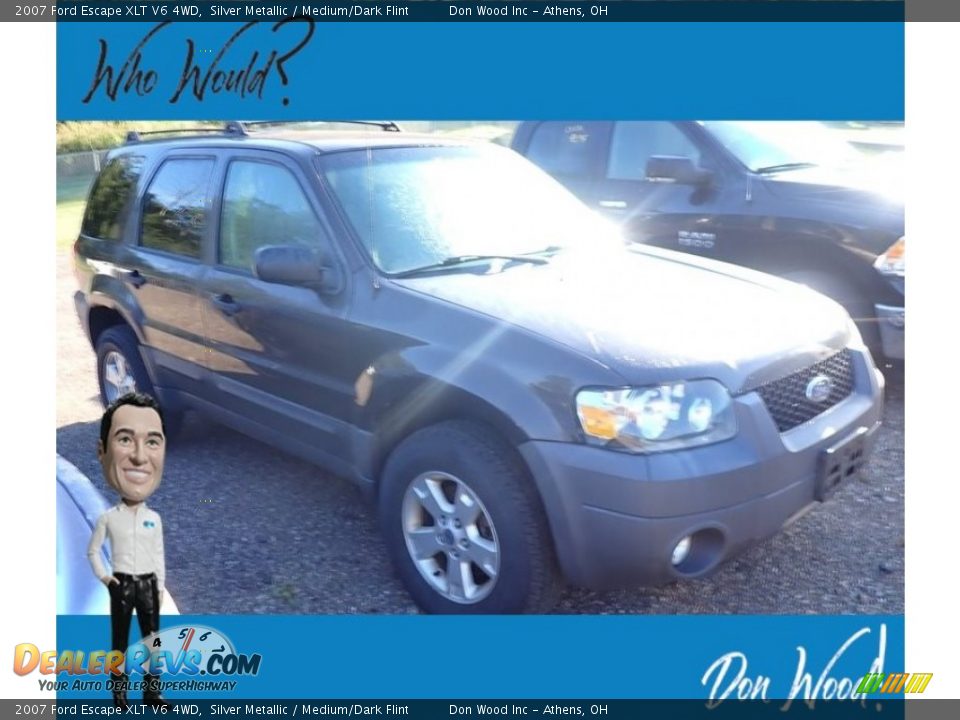 2007 Ford Escape XLT V6 4WD Silver Metallic / Medium/Dark Flint Photo #1