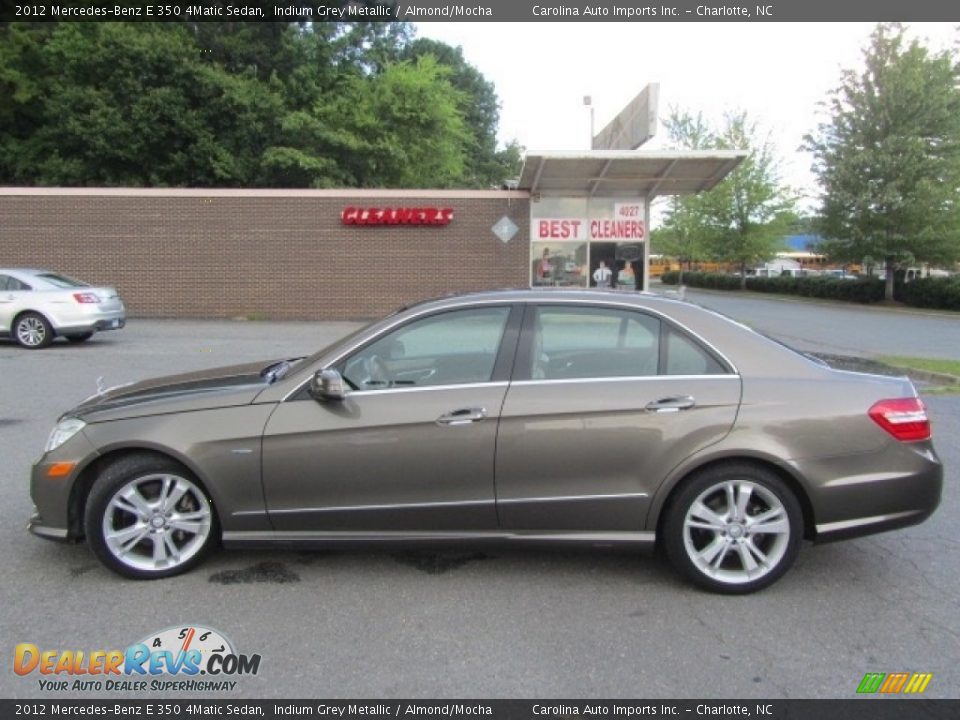 2012 Mercedes-Benz E 350 4Matic Sedan Indium Grey Metallic / Almond/Mocha Photo #7