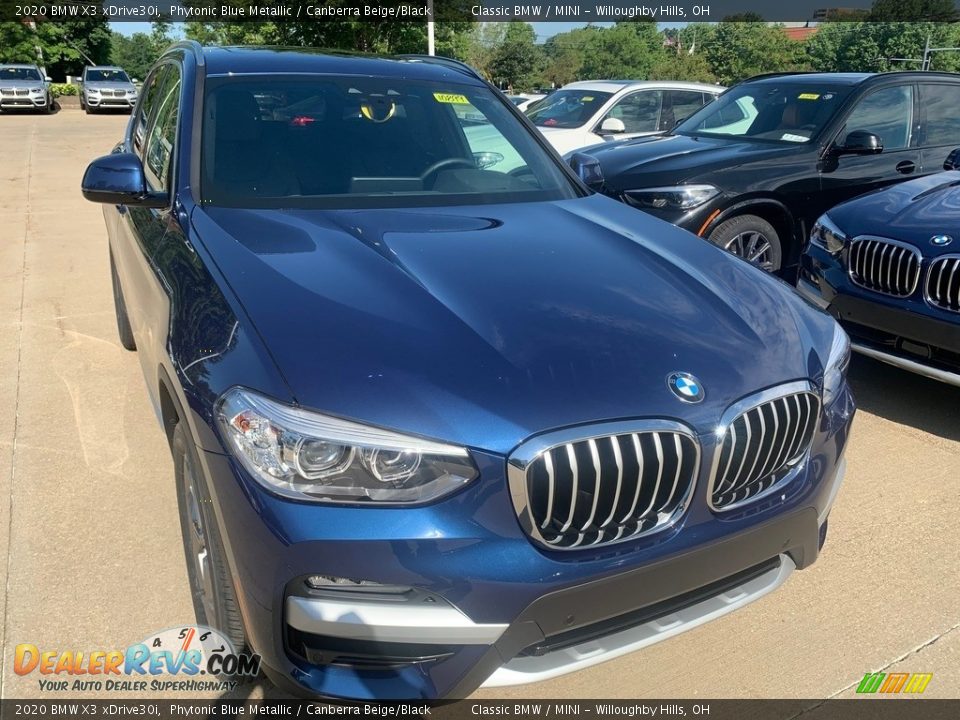 2020 BMW X3 xDrive30i Phytonic Blue Metallic / Canberra Beige/Black Photo #1