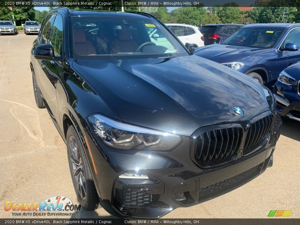 2020 BMW X5 xDrive40i Black Sapphire Metallic / Cognac Photo #1