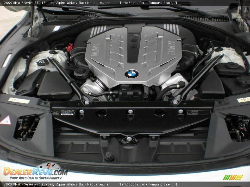 2009 BMW 7 Series 750Li Sedan Alpine White / Black Nappa Leather Photo #29
