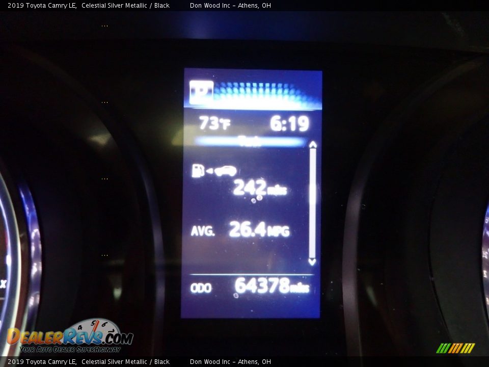 2019 Toyota Camry LE Celestial Silver Metallic / Black Photo #27