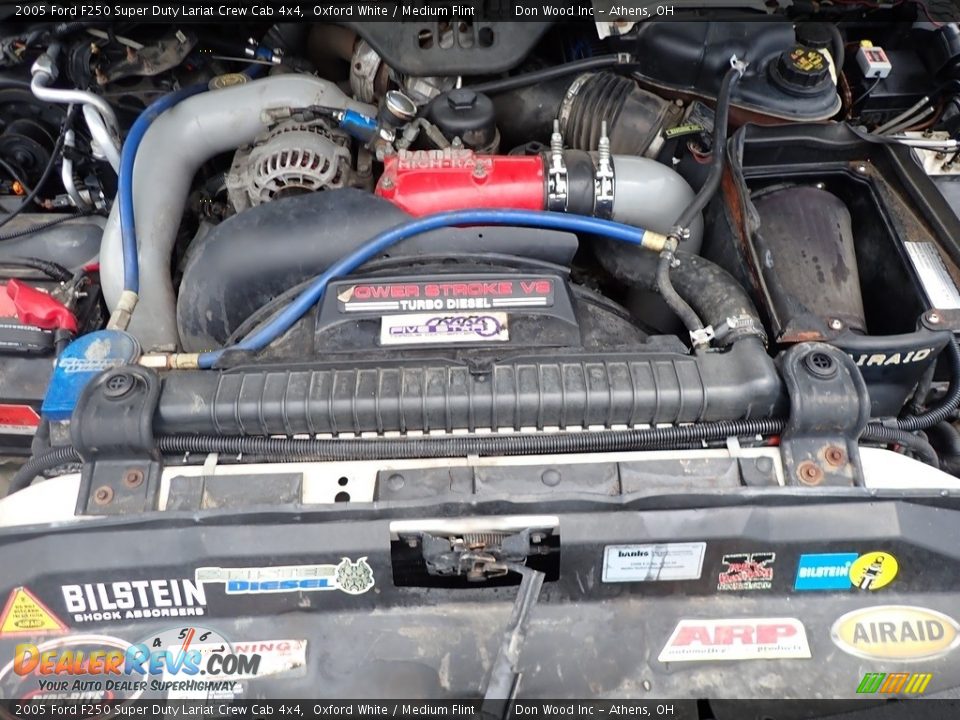 2005 Ford F250 Super Duty Lariat Crew Cab 4x4 Oxford White / Medium Flint Photo #6