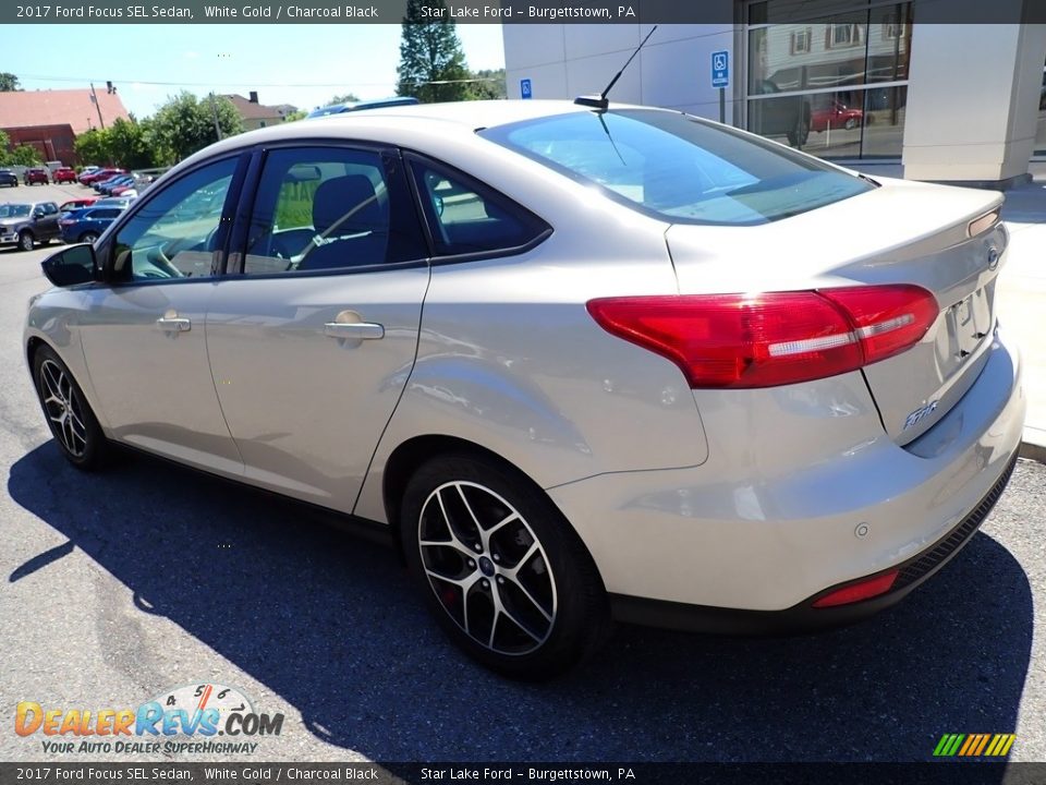 2017 Ford Focus SEL Sedan White Gold / Charcoal Black Photo #3