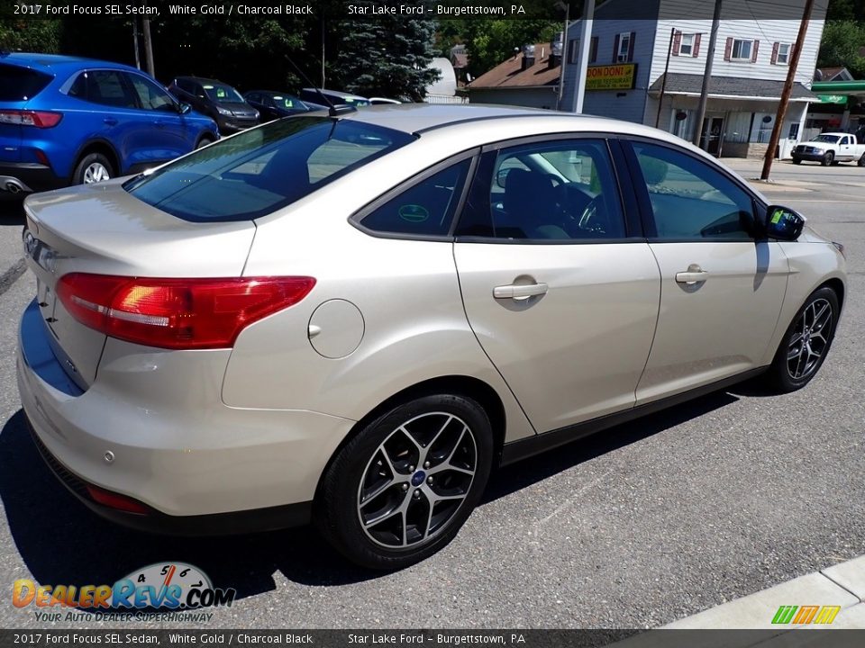 2017 Ford Focus SEL Sedan White Gold / Charcoal Black Photo #6