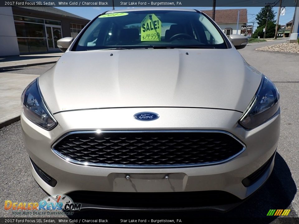 2017 Ford Focus SEL Sedan White Gold / Charcoal Black Photo #9