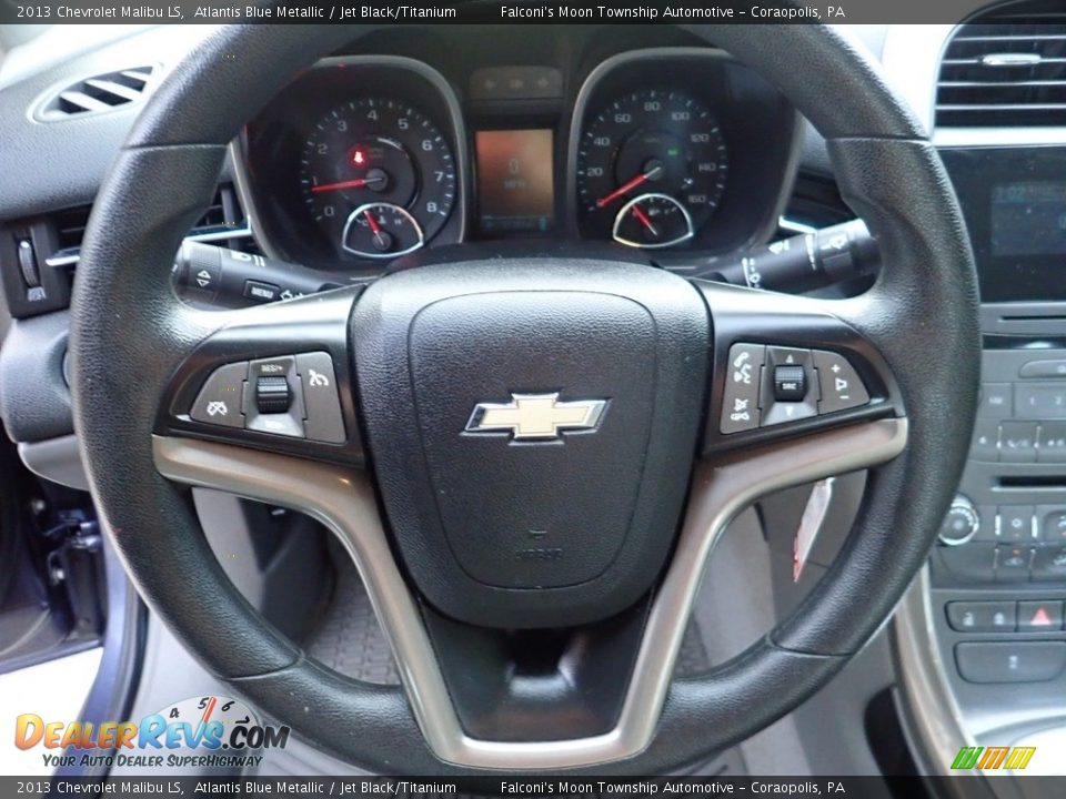 2013 Chevrolet Malibu LS Atlantis Blue Metallic / Jet Black/Titanium Photo #22