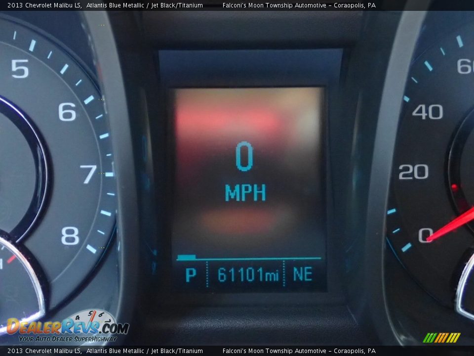 2013 Chevrolet Malibu LS Atlantis Blue Metallic / Jet Black/Titanium Photo #25