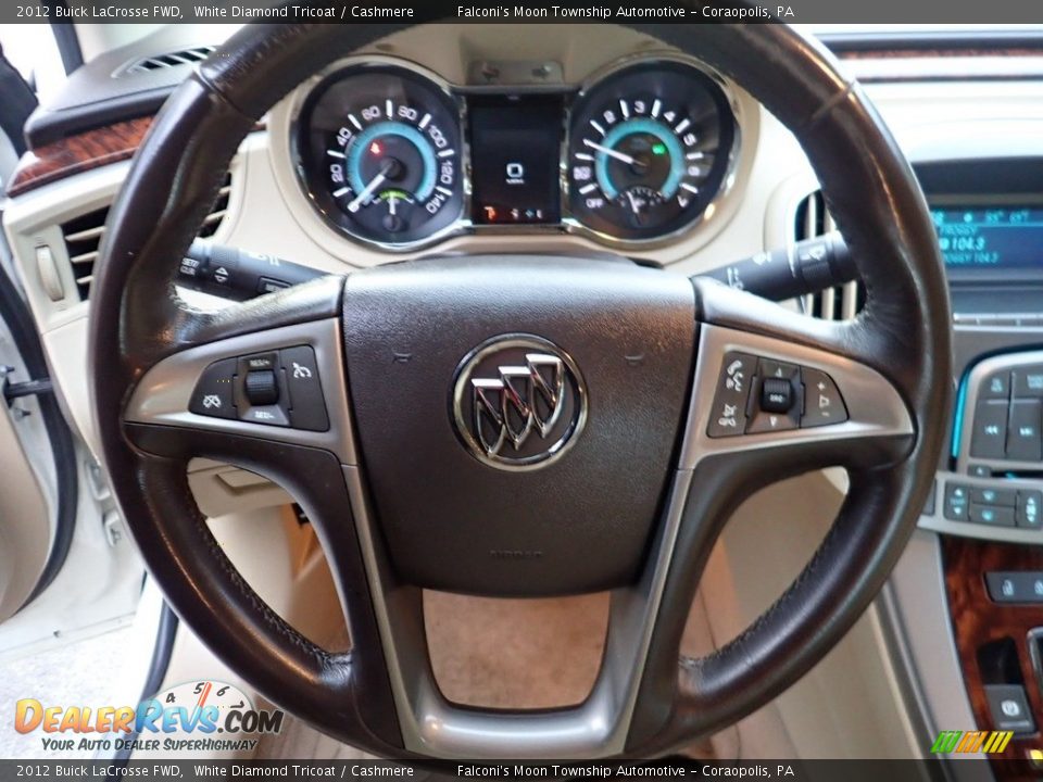 2012 Buick LaCrosse FWD White Diamond Tricoat / Cashmere Photo #22