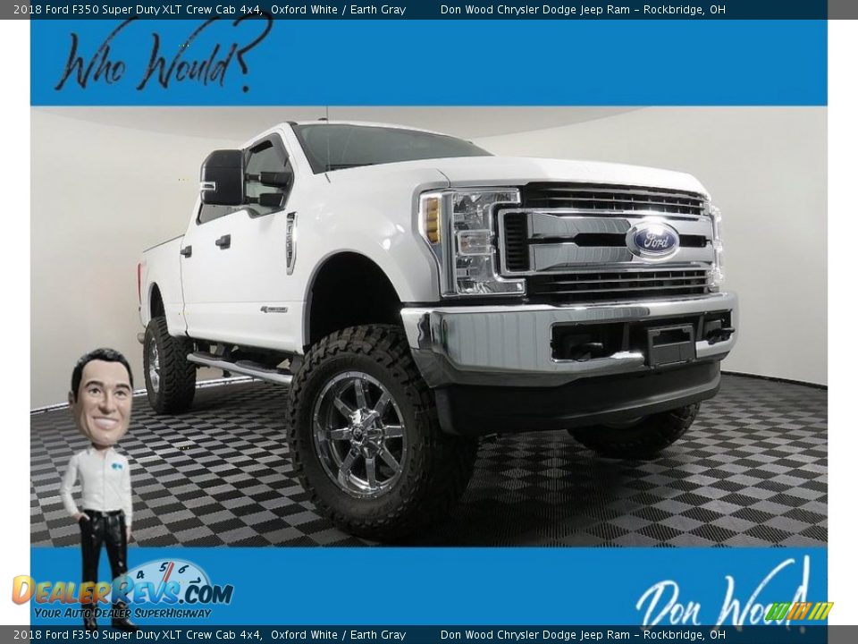 2018 Ford F350 Super Duty XLT Crew Cab 4x4 Oxford White / Earth Gray Photo #1