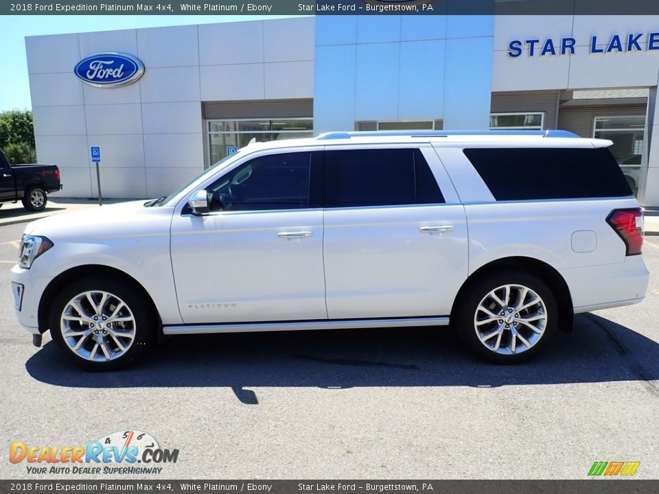 2018 Ford Expedition Platinum Max 4x4 White Platinum / Ebony Photo #2