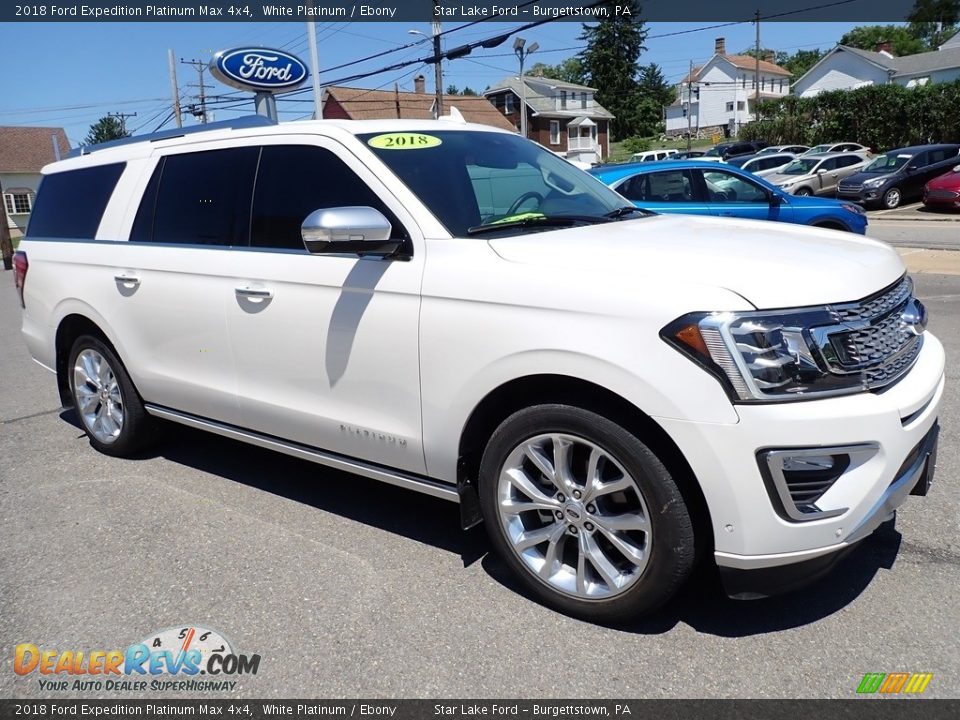 2018 Ford Expedition Platinum Max 4x4 White Platinum / Ebony Photo #8