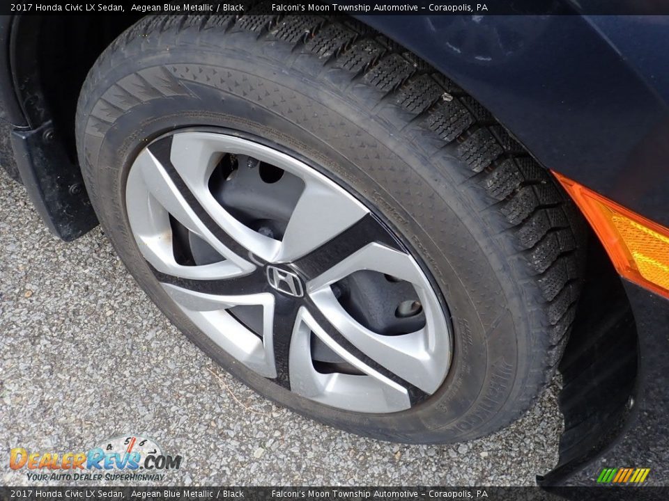 2017 Honda Civic LX Sedan Aegean Blue Metallic / Black Photo #5