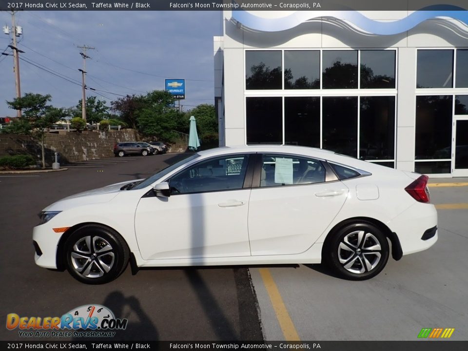 2017 Honda Civic LX Sedan Taffeta White / Black Photo #2