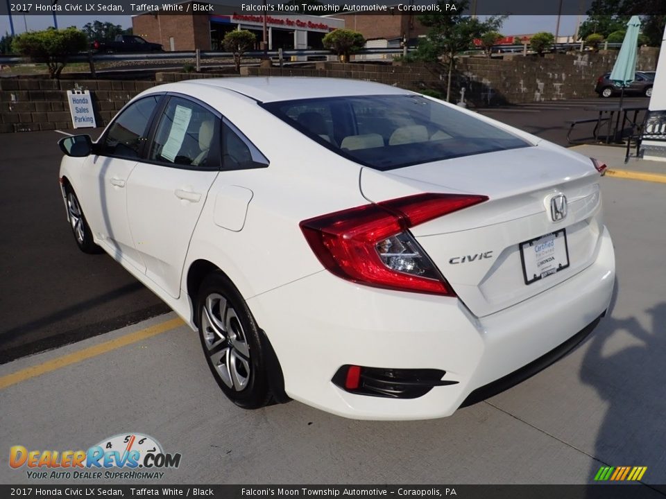 2017 Honda Civic LX Sedan Taffeta White / Black Photo #3