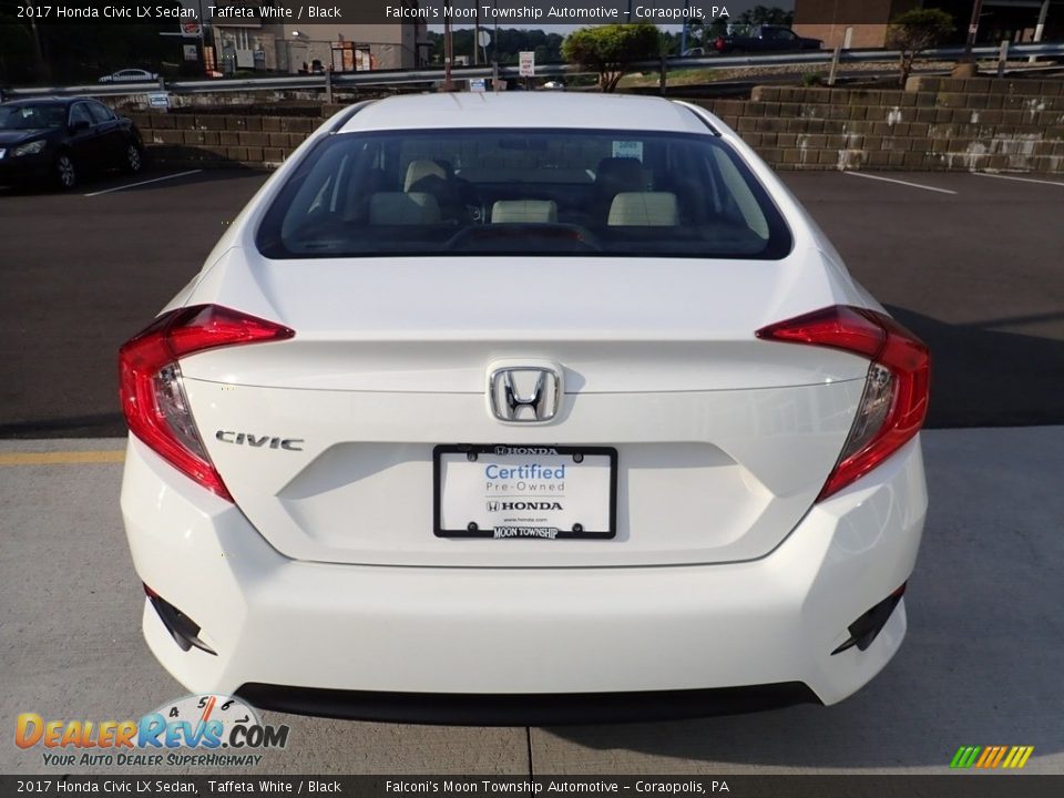 2017 Honda Civic LX Sedan Taffeta White / Black Photo #4