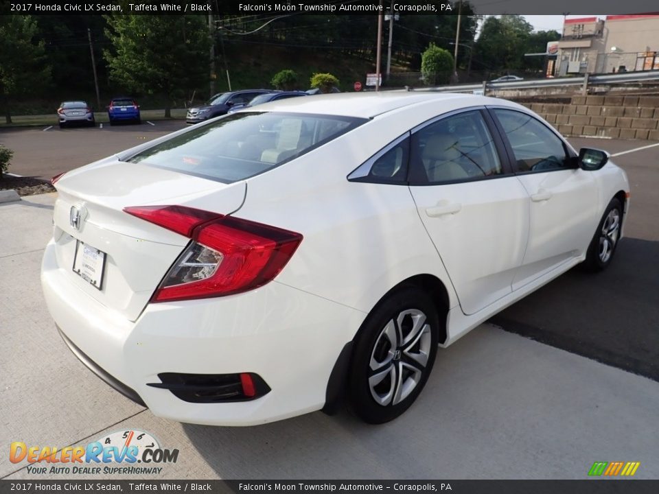 2017 Honda Civic LX Sedan Taffeta White / Black Photo #5