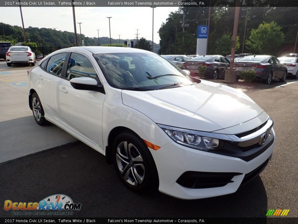 2017 Honda Civic LX Sedan Taffeta White / Black Photo #7