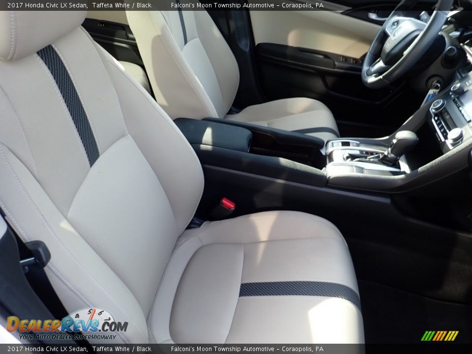2017 Honda Civic LX Sedan Taffeta White / Black Photo #10
